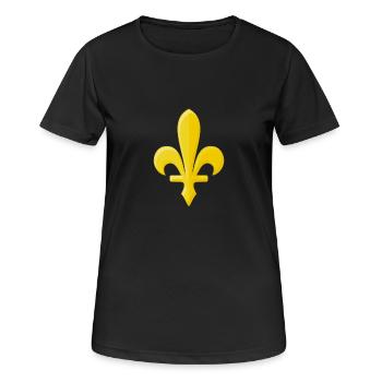 Goldene Lilie - Frauen T-Shirt atmungsaktiv - Schwarz - Vorne - AI Model Female 172 light (172cm)