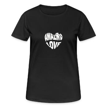 L’amour est incroyable - T-shirt respirant Femme - noir - Devant - AI Model Female 172 light (172cm)