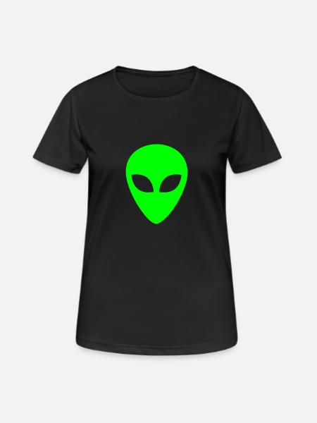 Alien - Frauen T-Shirt atmungsaktiv - Schwarz