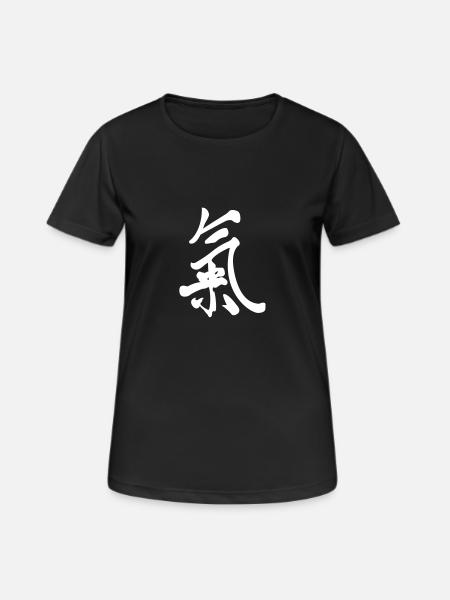 Chi (Qi) - Frauen T-Shirt atmungsaktiv - Schwarz