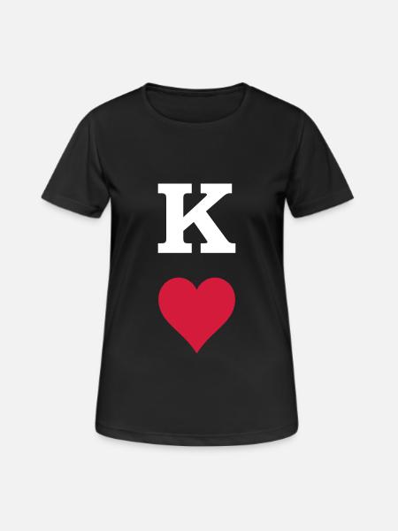 King Heart - Women's Breathable T-Shirt - black