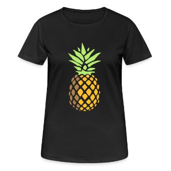 ananas - T-shirt respirant Femme - noir - Devant - AI Model Female 172 light (172cm)