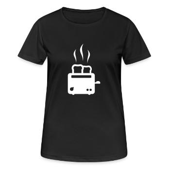 Toaster - Frauen T-Shirt atmungsaktiv - Schwarz - Vorne - AI Model Female 172 light (172cm)