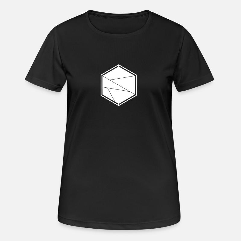 Abstract hexagon - Women's Breathable T-Shirt - black