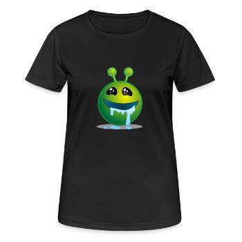 monstre vert - T-shirt respirant Femme - noir - Devant - AI Model Female 172 light (172cm)