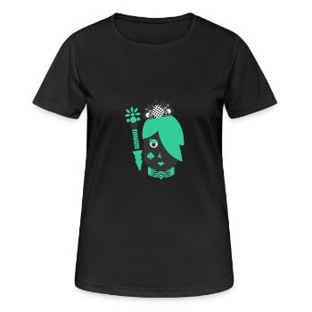 reine - T-shirt respirant Femme - noir - Devant - AI Model Female 172 light (172cm)