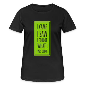 Je suis venu voir oublier - T-shirt respirant Femme - noir - Devant - AI Model Female 172 light (172cm)