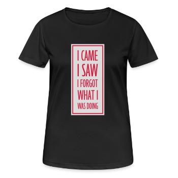 Je suis venu voir oublier - T-shirt respirant Femme - noir - Devant - AI Model Female 172 light (172cm)