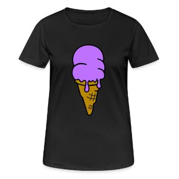 glace - T-shirt respirant Femme - noir - Devant - AI Model Female 172 light (172cm)