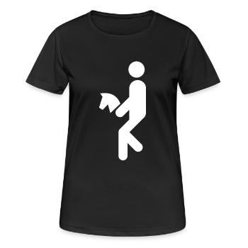 Cheval de loisir, Hobby Horsing, Cavalier, Cheval de loisir - T-shirt respirant Femme - noir - Devant - AI Model Female 172 light (172cm)