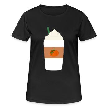 Pumpkin Spice Latte - Frauen T-Shirt atmungsaktiv - Schwarz - Vorne - AI Model Female 172 light (172cm)