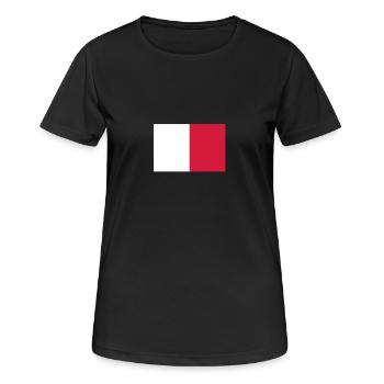Malta - Frauen T-Shirt atmungsaktiv - Schwarz - Vorne - AI Model Female 172 light (172cm)
