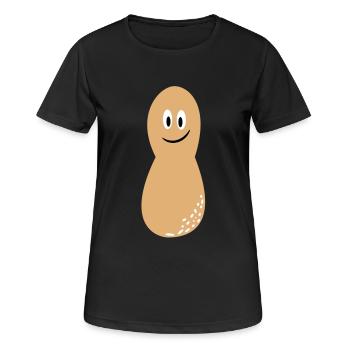 Peanut peanuts nuts money 3c - Women's Breathable T-Shirt - black - Front - AI Model Female 172 light (172cm)