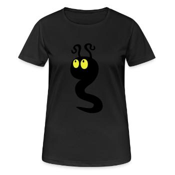 schwarzer Wurm - Frauen T-Shirt atmungsaktiv - Schwarz - Vorne - AI Model Female 172 light (172cm)