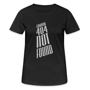 Error 404 not found - Women's Breathable T-Shirt - black - Front - AI Model Female 172 light (172cm)