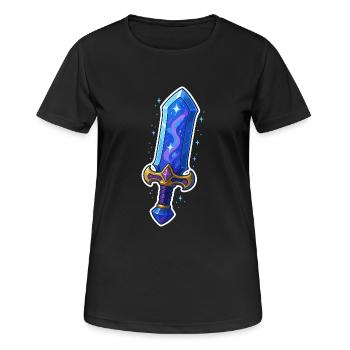 Fantasy Sword - Frauen T-Shirt atmungsaktiv - Schwarz - Vorne - AI Model Female 172 light (172cm)