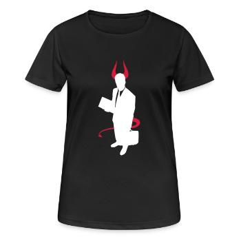 Diable d'affaires - T-shirt respirant Femme - noir - Devant - AI Model Female 172 light (172cm)