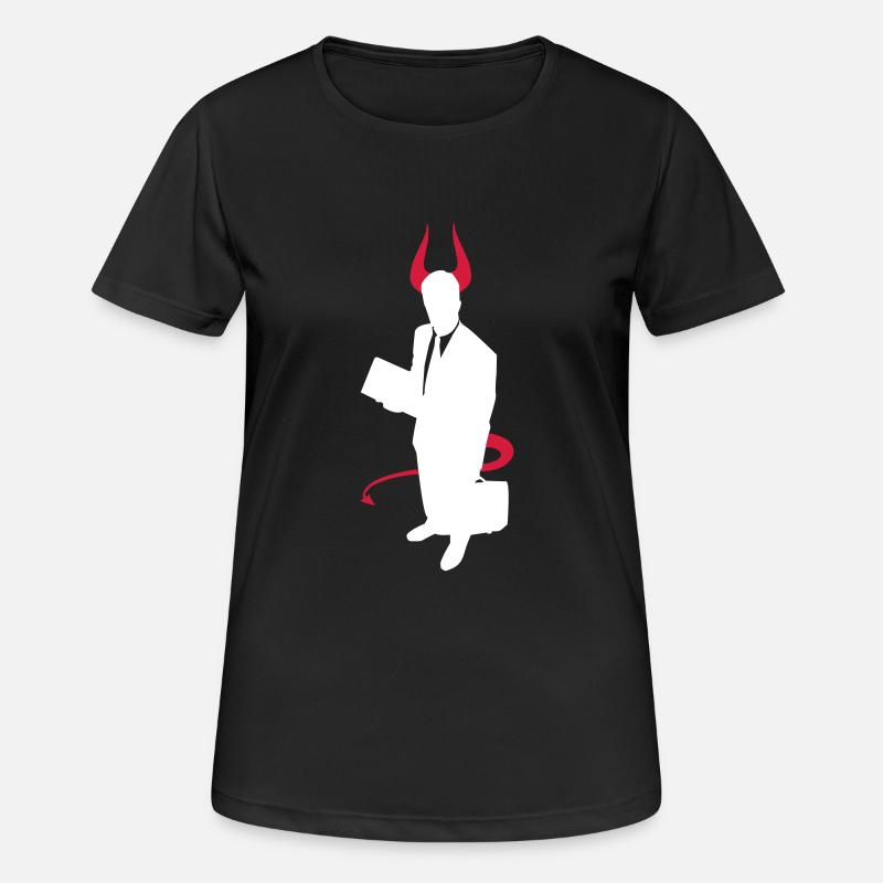 Business Devil - Women's Breathable T-Shirt - black