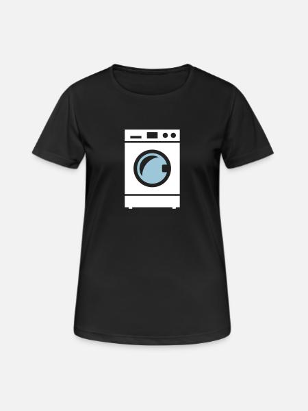 Machine à laver - T-shirt respirant Femme - noir