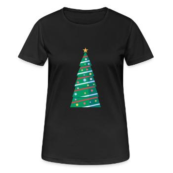 christmas tree christmas tree christmas tree - Women's Breathable T-Shirt - black - Front - AI Model Female 172 light (172cm)