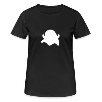 Niedliches Gespenst - Frauen T-Shirt atmungsaktiv - Schwarz - Vorne - AI Model Female 172 light (172cm)