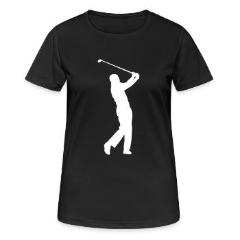 Golf Golfer Golfer Terrain de golf - T-shirt respirant Femme - noir - Devant - AI Model Female 172 light (172cm)