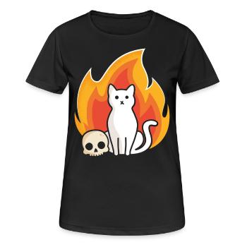 Purr-gatory - Women's Breathable T-Shirt - black - Front - AI Model Female 172 light (172cm)