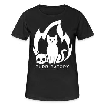 Purr-gatory White - Women's Breathable T-Shirt - black - Front - AI Model Female 172 light (172cm)