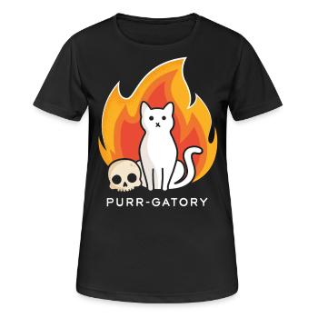Purr-gatory - Women's Breathable T-Shirt - black - Front - AI Model Female 172 light (172cm)