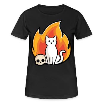 Purr-gatory - Women's Breathable T-Shirt - black - Front - AI Model Female 172 light (172cm)