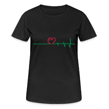 Frequenz - Frauen T-Shirt atmungsaktiv - Schwarz - Vorne - AI Model Female 172 light (172cm)