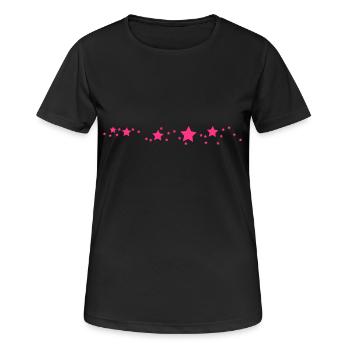 sterne - Frauen T-Shirt atmungsaktiv - Schwarz - Vorne - AI Model Female 172 light (172cm)