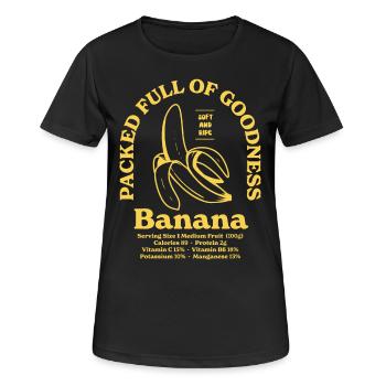 Banana Nutritional - Women's Breathable T-Shirt - black - Front - AI Model Female 172 light (172cm)