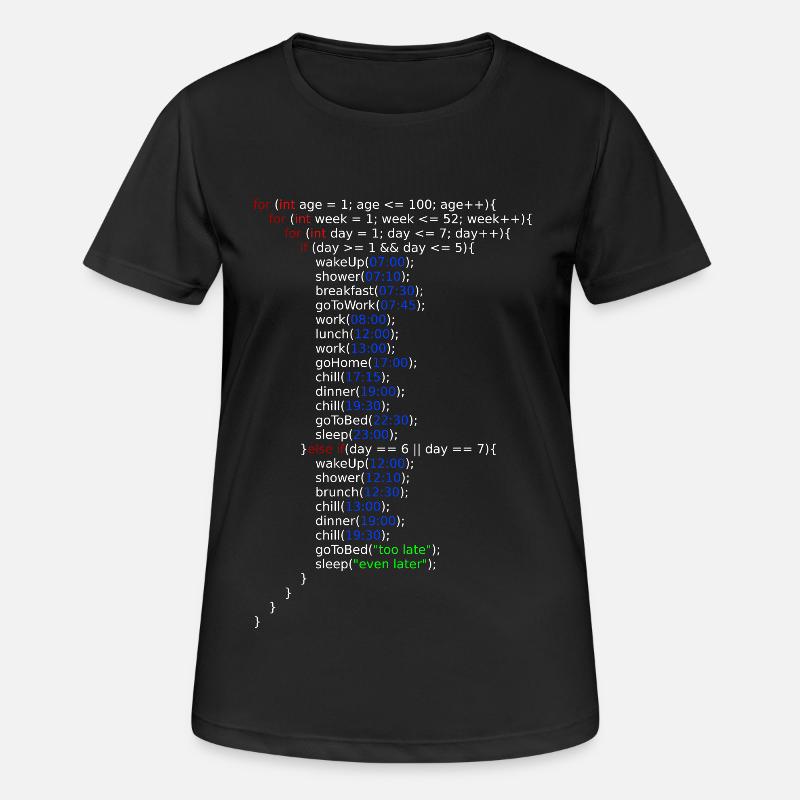 Ma vie - Java Code - T-shirt respirant Femme - noir