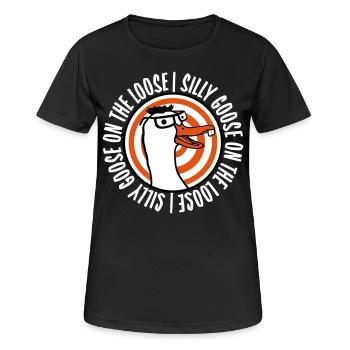 goose on the loose - Women's Breathable T-Shirt - black - Front - AI Model Female 172 light (172cm)