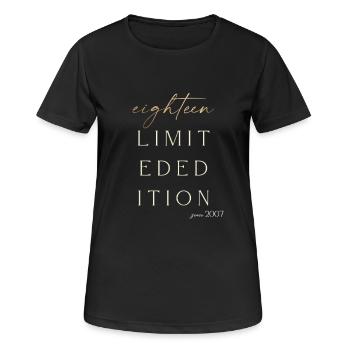 18. Geburtstag limited edition since 2007 Geschenk - Frauen T-Shirt atmungsaktiv - Schwarz - Vorne - AI Model Female 172 light (172cm)