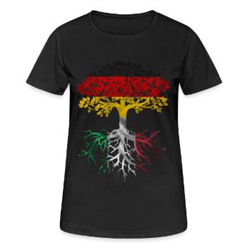 Allemand avec des racines italiennes - T-shirt respirant Femme - noir - Devant - AI Model Female 172 light (172cm)