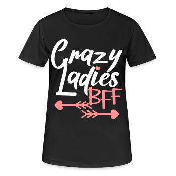Crazy Friends Crazy Ladies BFF - T-shirt respirant Femme - noir - Devant - AI Model Female 172 light (172cm)