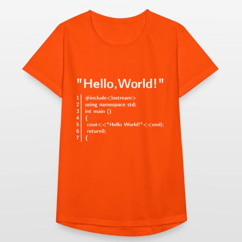 Hello Welt Programm - Programmierer T-Shirt Frauen T-Shirt atmungsaktiv