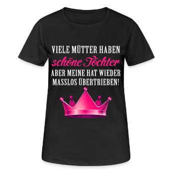 Viele Mütter haben schöne Töchter - Frauen T-Shirt atmungsaktiv - Schwarz - Vorne - AI Model Female 172 light (172cm)