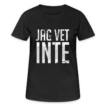 Jag Vet Inte Swedish Teacher - I Don't Know - Women's Breathable T-Shirt - black - Front - AI Model Female 172 light (172cm)