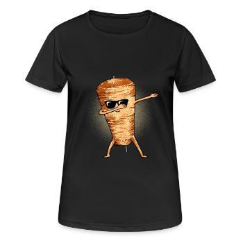 Dabbender brochette de kebab Dab - T-shirt respirant Femme - noir - Devant - AI Model Female 172 light (172cm)