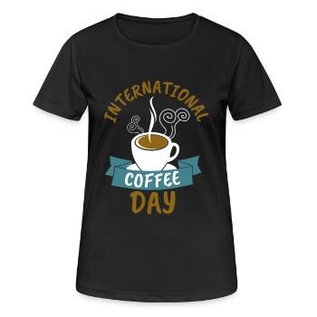 Journée internationale du café - T-shirt respirant Femme - noir - Devant - AI Model Female 172 light (172cm)