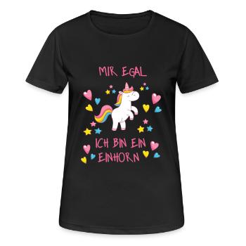 Mir egal - Frauen T-Shirt atmungsaktiv - Schwarz - Vorne - AI Model Female 172 light (172cm)