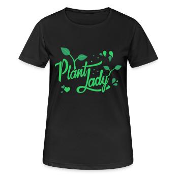 plant lady - Women's Breathable T-Shirt - black - Front - AI Model Female 172 light (172cm)