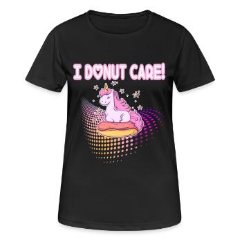 Je Donut licorne soins Donut - T-shirt respirant Femme - noir - Devant - AI Model Female 172 light (172cm)