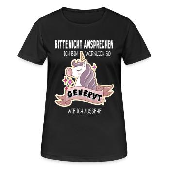 S'il vous plaît ne pas répondre! Je suis ennuyé! - T-shirt respirant Femme - noir - Devant - AI Model Female 172 light (172cm)