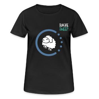 Mr Suicide Sheep - Women's Breathable T-Shirt - black - Front - AI Model Female 172 light (172cm)