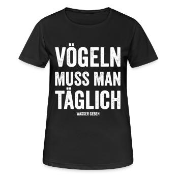 tu dois baiser ton partenaire de manière ambiguë tous les jours - T-shirt respirant Femme - noir - Devant - AI Model Female 172 light (172cm)