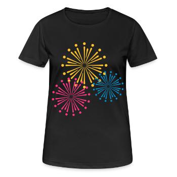 Firework Design - Women's Breathable T-Shirt - black - Front - AI Model Female 172 light (172cm)